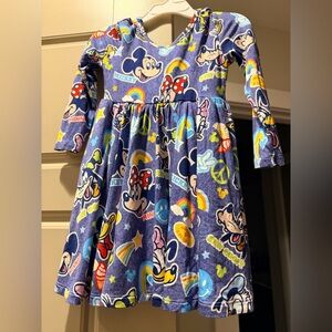 Little sleepies Disney Mickey and Minnie Kids Dress - Blue